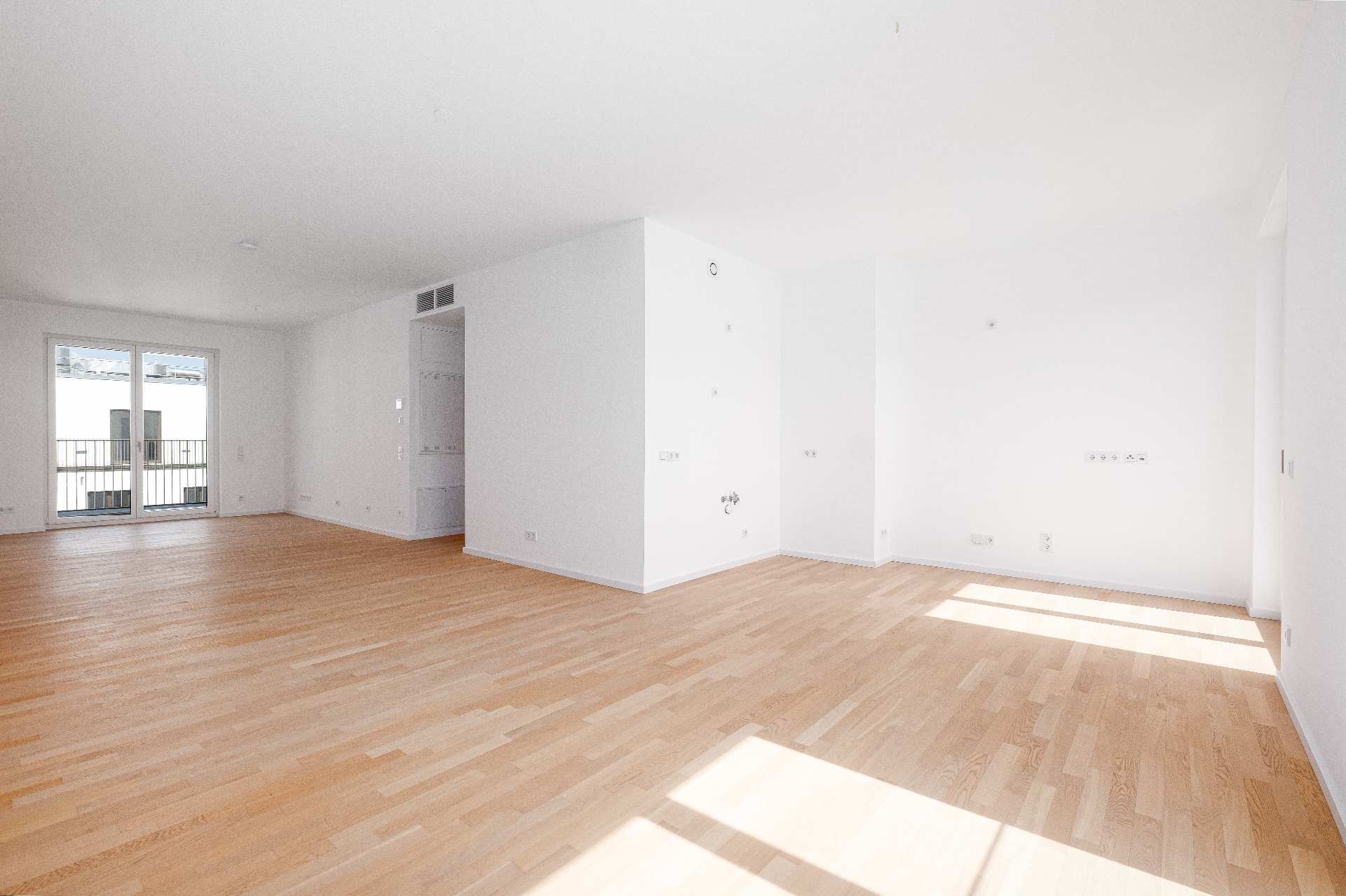 Penthouse offener Wohn- und Kochbereich